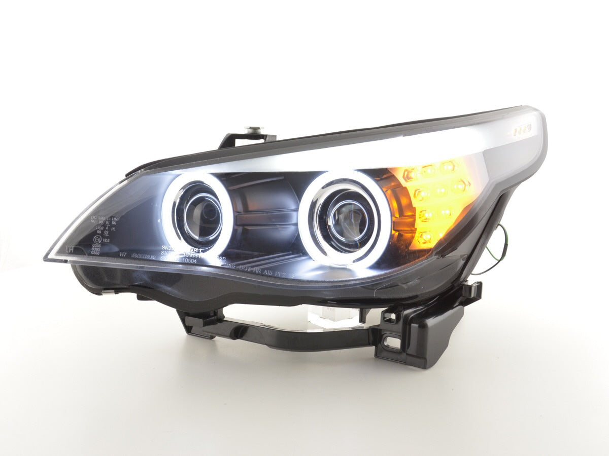Scheinwerfer Set Xenon Angel Eyes CCFL BMW 5er E60/E61 05-08 schwarz für Rechtslenker Scheinwerfer Set Xenon Angel Eyes CCFL BMW 5er E60/E61 05-08 schwarz für Rechtslenker